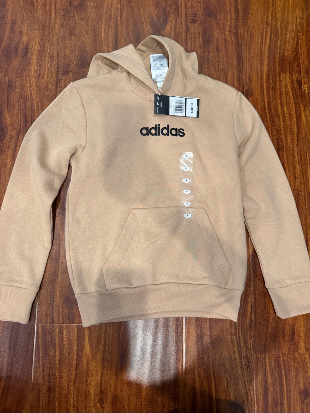 Adidas NWT hooded sweatshirt with logo boys size Small (8)